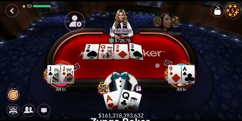 Những hành động thực hiện ở mỗi vòng cược Poker Online Hi88